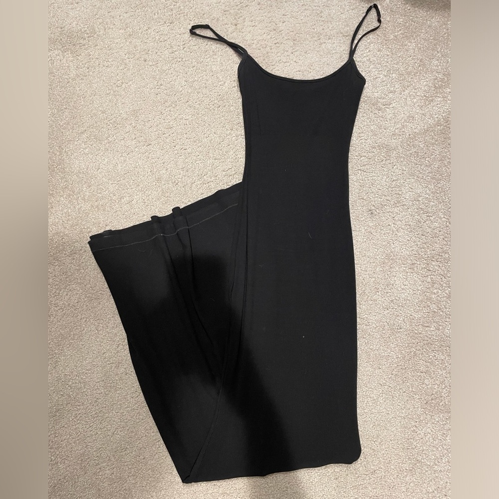 SKIMS maxi long slip ribbed dress